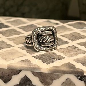 Beautiful Christmas Gift🎄Sterling Silver and Diamond David Yurman Ring